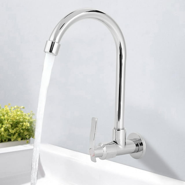 Faucet, Faucet Tap, Wall-Mounted Wear Resistant 360° For Home Hotel Bathroom Kitchen
