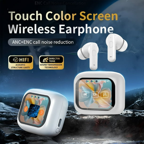 Auriculares Bluetooth, Auriculares Bluetooth con Pantalla Táctil, Control Táctil, Auriculares Inalámbricos Bluetooth 5.4, Auriculares Bluetooth Deportivos con Pantalla Táctil, Auriculares Bluetooth In