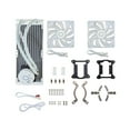 thumbnail image 4 of Cooler Master MasterLiquid 240L Core ARGB Close-Loop AIO Liquid Cooler Gen S Coldplate Pump 120mm PWM CryoFuze 14W/mK (White), 4 of 4