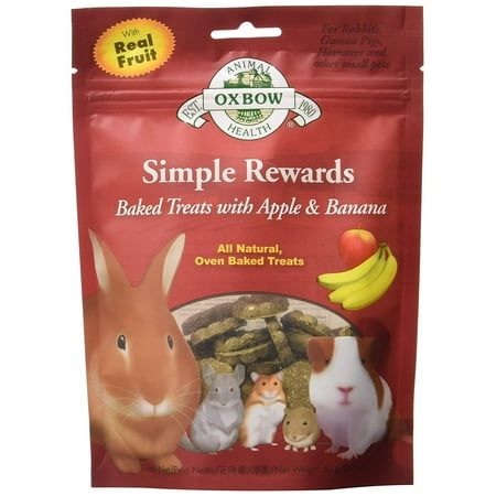 1 Ounce Apple - Simple Rewards Baked Treats - Apple and Banana - 2 ounces, contains 1- 2oz pack By Oxbow
