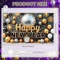 thumbnail image 2 of Gold Silver Theme Happy New Year Banner Disco New Year Party Banner Festive Design Shiny Decor Celebration Banner for New Year Party Home Celebration Indoor Decoration, 2 of 9