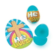 He Lives Puzzle Filled Easter Egg - Party Supplies - 12 Pieces