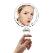 15X Magnifying Compact Folding Handheld Mirror/Tabletop Makeup Mirror/Travel Mirror - with Two Sides of 15x Magnification & True View / 5 Inches Round