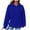 Blue, variant on Puntoco Plus Size Long Sleeve Women Loose Hooded Long Sleeve Zipper Solid Cardigan Blouse Hoodies Sweatshirt Tops with Pocket White 10(XL)