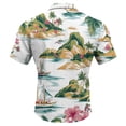thumbnail image 6 of Hawaiian Mens Shirts Short Sleeve Ocean Wave Print Button Down Shirts Casual Stylish Beach Vacation Blouses, 6 of 7