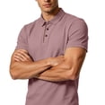 thumbnail image 5 of VgaVtl Short Sleeve Polo for Men Summer Collared Clothing for Men Button Breathable Casual Plain Office, 5 of 7