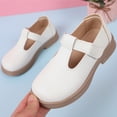 thumbnail image 2 of NOKIO Toddlers Girls T-Strap Hook&Loop Retro Brogues Shoes Oxfords School Uniform Dress Mary Jane Flats Girls Mary Jane Flats Strap Dress Shoes School Shoes Wedding Party Flat Shoes, 2 of 5