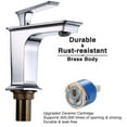 thumbnail image 4 of Aquaterior Modern 1 Hole Vanity Sink Faucet Square Cold & Hot Water Tap Chrome 3.75 lbs, 4 of 10