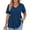 Navy, variant on Women's Plus Size Crew Neck Short Sleeve Basic T-Shirt, Solid Color Loose Fit Top, Comfortable Casual Essential Tee for Curvy Ladies Summer Wear Black XXL