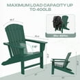 thumbnail image 4 of FURRYFECTION Adirondack Chairs Set of 2,HDPE All-Weather Adirondack Chair, Plastic Outdoor Patio Lawn Chairs for Patio Garden Backyard Deck,Forest, 4 of 6