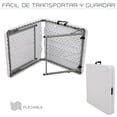 thumbnail image 3 of Mesa Plegable Jardin Exterior Portatil Eke Life Home Tablon rectangular 122cm Ajustable Color Blanco, 3 of 7
