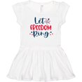 thumbnail image 3 of Inktastic 4th of July Let Freedom Ring with Stars Girls Toddler Dress, 3 of 5