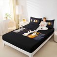 thumbnail image 3 of jejeloiu Cute Cartoon Cat Full Size Sheets Kids,Multi Color Kitten Print Bed Sheets,4pcs, 3 of 6