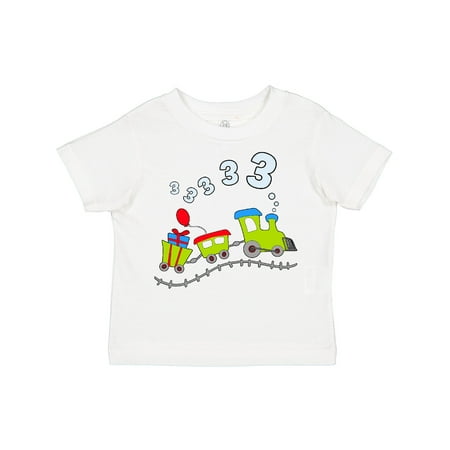 

Inktastic Third Birthday Party Train Gift Toddler Boy or Toddler Girl T-Shirt