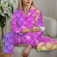 thumbnail image 6 of Vsdgher Rainbow Scales2 Pajamas Set Long Sleeve Sleepwear Womens Button Down Nightwear Pj Sets-Medium, 6 of 7