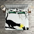 thumbnail image 2 of Ambesonne Animal Quilted Coverlet 3 Pcs, Mother Cat Kittens, King Size, Multicolor, 2 of 2