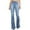 Light blue, variant on Babysbule Women's Pants Clearance Women's High Waist Pocket Wide Leg Jeans Flared Skinny Button Trousers