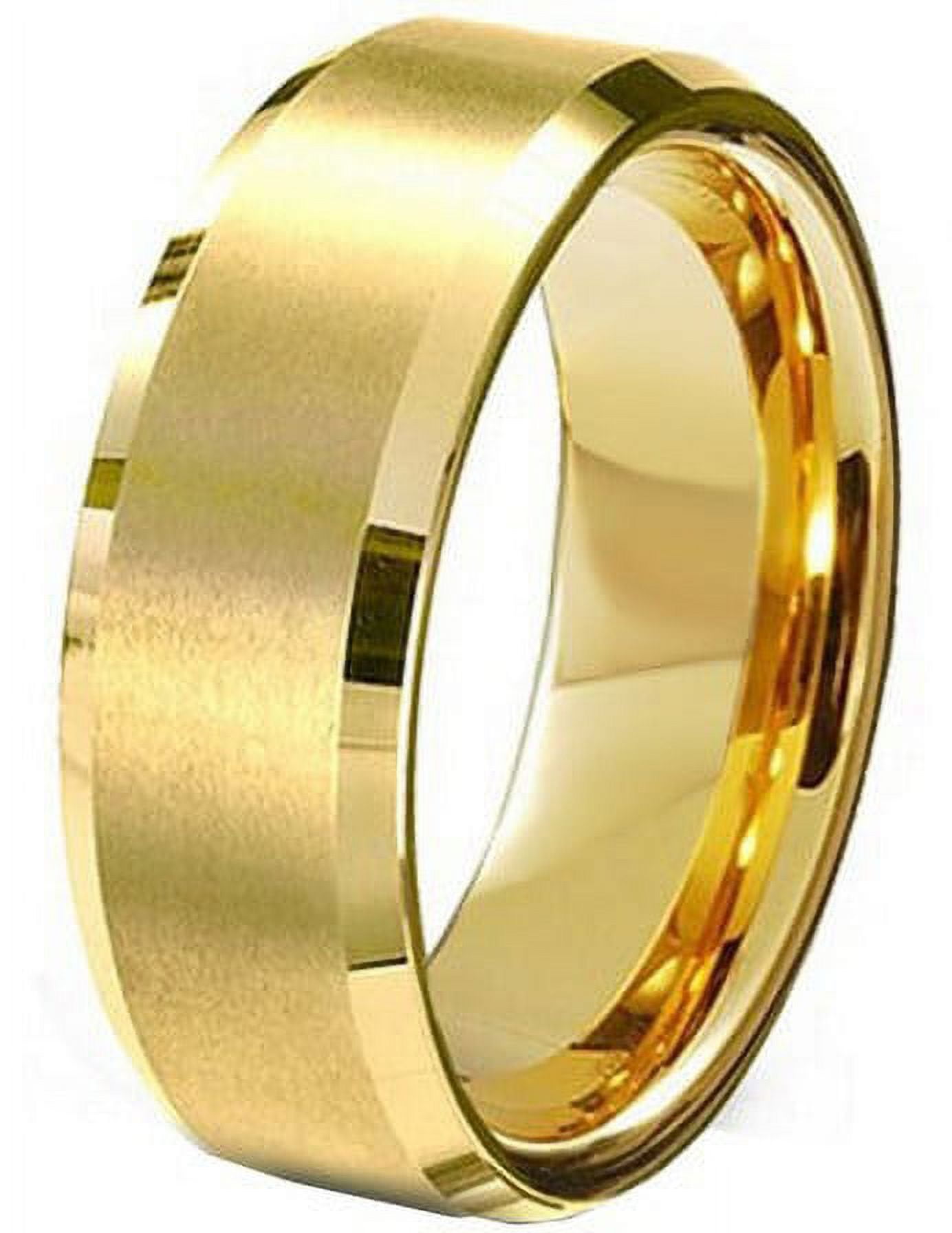 Rare Tungsten Ring Mens Wedding Band, 5 mm, yellow gold tungsten, selling yellow gold tungsten band 4-12 Half Sizes Comfort Fit