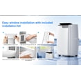 thumbnail image 3 of 16,000 BTU Portable Air Conditioners for Rooms Up To 800 Sq.Ft. Portable AC, Dehumidifier, 24H Timer, Sleep Mode & Water level indication, Remote Control & Window Kit, White & Black, 3 of 10