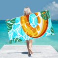 thumbnail image 1 of Feltree Serviette de Plage en Microfibre Super Anti-Sable Couverture de Plage Multi-Usage pour Voyage Piscine Camping, 1 of 8
