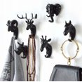 thumbnail image 4 of Perchero y perchero Toallero Gancho de pared Perchero Animal Key Jirafa negro, 4 of 5
