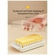 thumbnail image 4 of Caja transparente para guardar queso con guía de corte | Para mantequilla y margarina | Apto para refrigerador y congelador | 16,5 x 9,5 x 5 cm | Juego de 1 pieza, 4 of 7