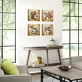 thumbnail image 4 of Coffee Canvas Wall Art Butterfly Flower Coffee Cup Pictures Wall Decor for Kitchen Dining Room, Vintage Watercolor Coffee Bar Paintings Posters Modern Artworks Home Decorations 14x14\u201d 4 Pcs, 4 of 6