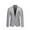 Gray, variant on Azrian Men's Business Plaid Coat Men's Fashion England Solid Color Casual Single Breasted Suit