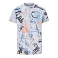 thumbnail image 3 of Random Graffiti Graphic Tees for Men 2026 Summer Casual Short Sleeve Crewneck Hip Hop T Shirts Streetwear, 3 of 7