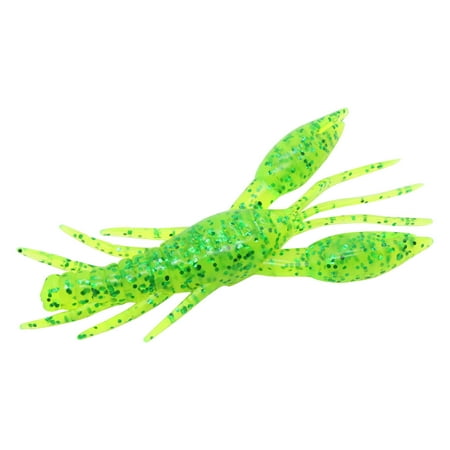 4-Pieces Crawfish Bass Lures Soft Plastic Bait with Durable TPE Lifelike Shrimp Crayfish Swim Bait for Freshwater and Saltwater Weedless Fishing Lures 3 5/8oz