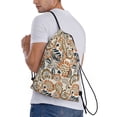 thumbnail image 3 of Easygdp Floral Paisley Drawstring Backpack, Beach Sackpack, Travel Sackpack Lightweight for Sports, Gym, Travel, Swimming - Small, 3 of 9