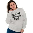 thumbnail image 3 of Resting Brunch Face Cute Funny RBF Women Plus Size Crewneck Sweatshirt Brisco Brands 3X, 3 of 5
