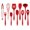 Red, variant on 10PCS Silicone Spatula Set With 600°F Heat Resistant, Kitchen Silicone Spatula Utensil Set Rubber Spatulas For Nonstick Cookware For Cooking Baking Mixing