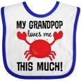 thumbnail image 3 of Inktastic My Grandpop Loves Me Crab Boys or Girls Baby Bib, 3 of 4