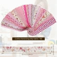 thumbnail image 5 of LINFANG 80Pack Cotton Quilting Fabric Breathable Sewing Fabric Fine Patchwork Pre Cut Strip Floral Print Cloth Quilt Strip for DIY Craft, 5 of 9