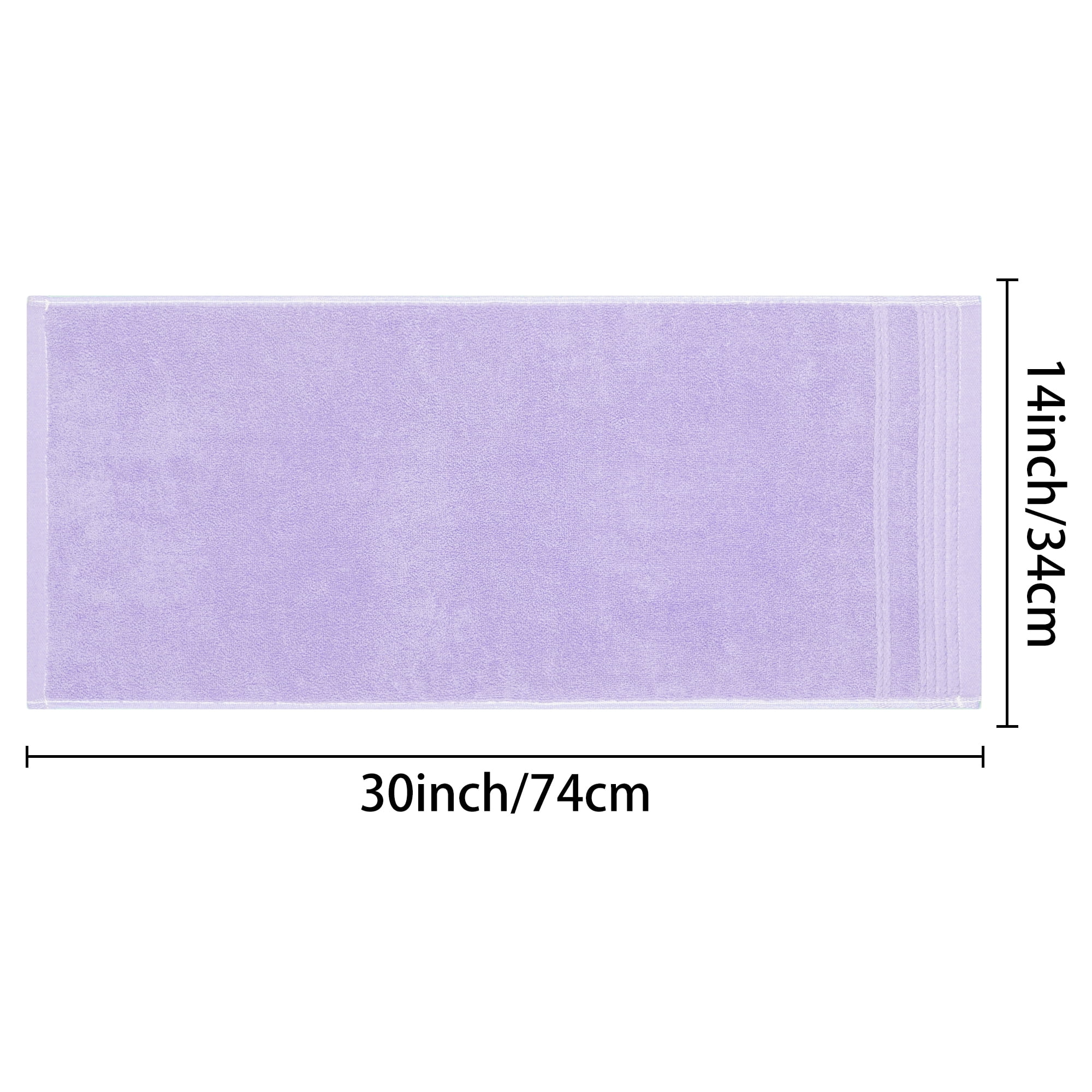 Unique Bargains 4 Pcs Striped Quick Drying Non-Linting Hand Towel 14" x 30" Purple/Blue