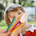 thumbnail image 2 of 200 Pcs Colorful Sawtooth Manual Wooden Crafts Decor Safe for Kids Colored Popsicles Sticks, 2 of 6