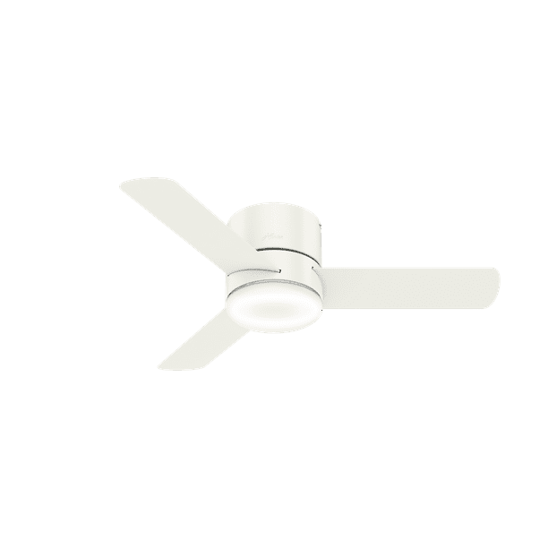 Minimus Fresh White Ceiling Fan, Flush Mount Ceiling Fan With Remote White