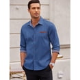 thumbnail image 2 of COOFANDY Long Sleeve Button Up Shirts for Men Slim Fit Denim Shirt Casual Shirt, 2 of 6