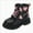 A077-Black, variant on Toddler Girls Slip-On Sneakers Kids Sparkle Pop Lightweight Jelly Sole Walking Shoes Running Athletic Lightweight Sneakers (Black,2)