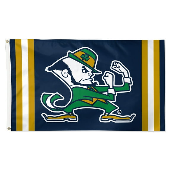 NCAA Notre Dame Team Striped 3' x 5' Deluxe Flag