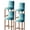 Turquoise, variant on Blue Teal Ombre Bar Stool Covers Set of 4, Coastal Beach Modern Abstract Art Stretch Washable Bar Chair Covers with Backs, Removable Pub Counter Height Chair Cover for Kitchen Dining Room Cafe