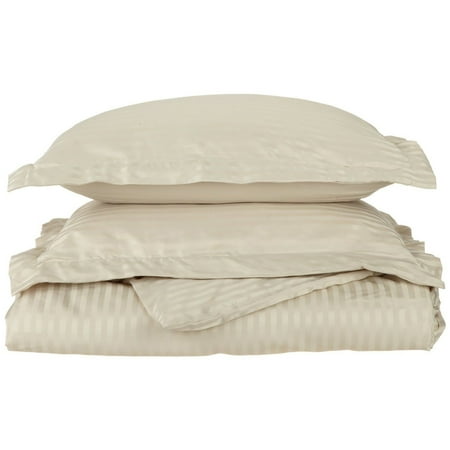 Simple Luxury Vanessa Microfiber Stripe Duvet Cover Set