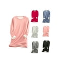 thumbnail image 2 of Cathery Women's Warm Sherpa Lined Sweatshirt Pullover Crewneck Long Sleeve Fleece Lined Shirts Loungewear Tops Winter, 2 of 5