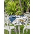 thumbnail image 3 of Outdoor Tablecloths with Umbrella Hole & Zipper, Cartoon Tractor Round Tablecloths 60 Inch, Cute Digger Shovel Truck Country Car Waterproof Table Cloth, Patio/Pool/Picnic Table Covers, 3 of 8