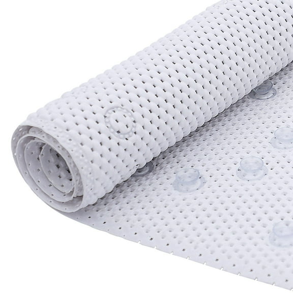 Ray Star Bathtub Mat Non-Slip Shower Mats for Tub, 36×17 Inch, Bath Mat for Tub with Suction Cups and Drain Holes, Washable, Soft on Feet, Easy Clean, White