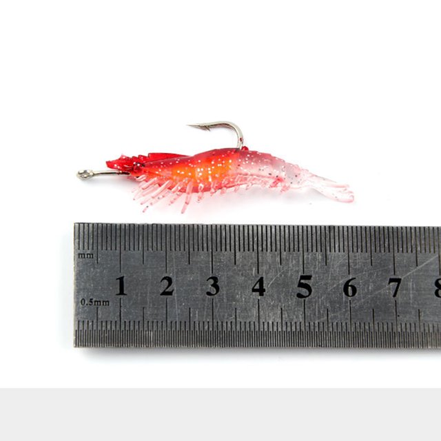 Cebos de pesca 6cm 3g Señuelo de camarón de simulación con anzuelo Crankbait Red 2pcs Sywqhk Para Estrenar