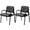Black—2P, variant on CONCETTA Reception Guest Waiting Room Chairs, PU Leather with Padded Arms, Black