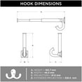 thumbnail image 4 of Franklin Brass Towel Hook, Satin Nickel, 4 of 7