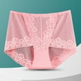 thumbnail image 3 of Fesfesfes Boxer Shorts For Women Solid Color High Waisted Mesh Breathable And Lace Hollow Underwear Panties, 3 of 4